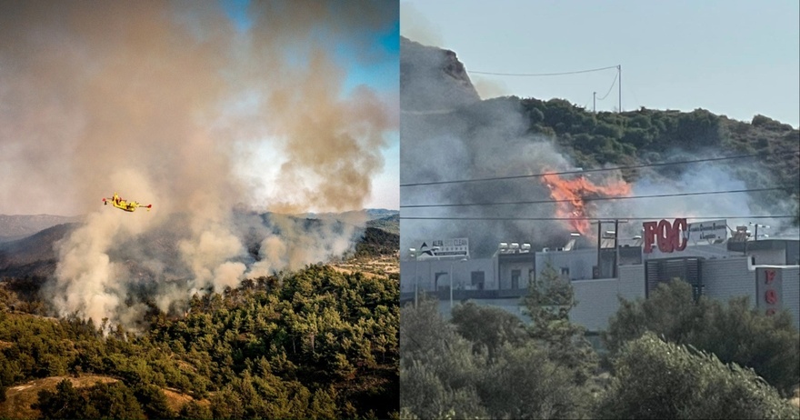 Κόκκινος Συναγερμός στην Πυροσβεστική: Καίγεται νησί, η φωτιά κοντά σε σπίτια